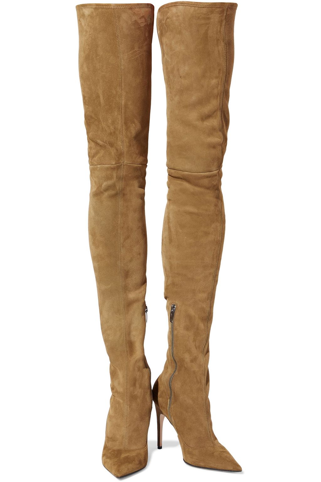 SERGIO ROSSI Cindy stretch-suede thigh boots