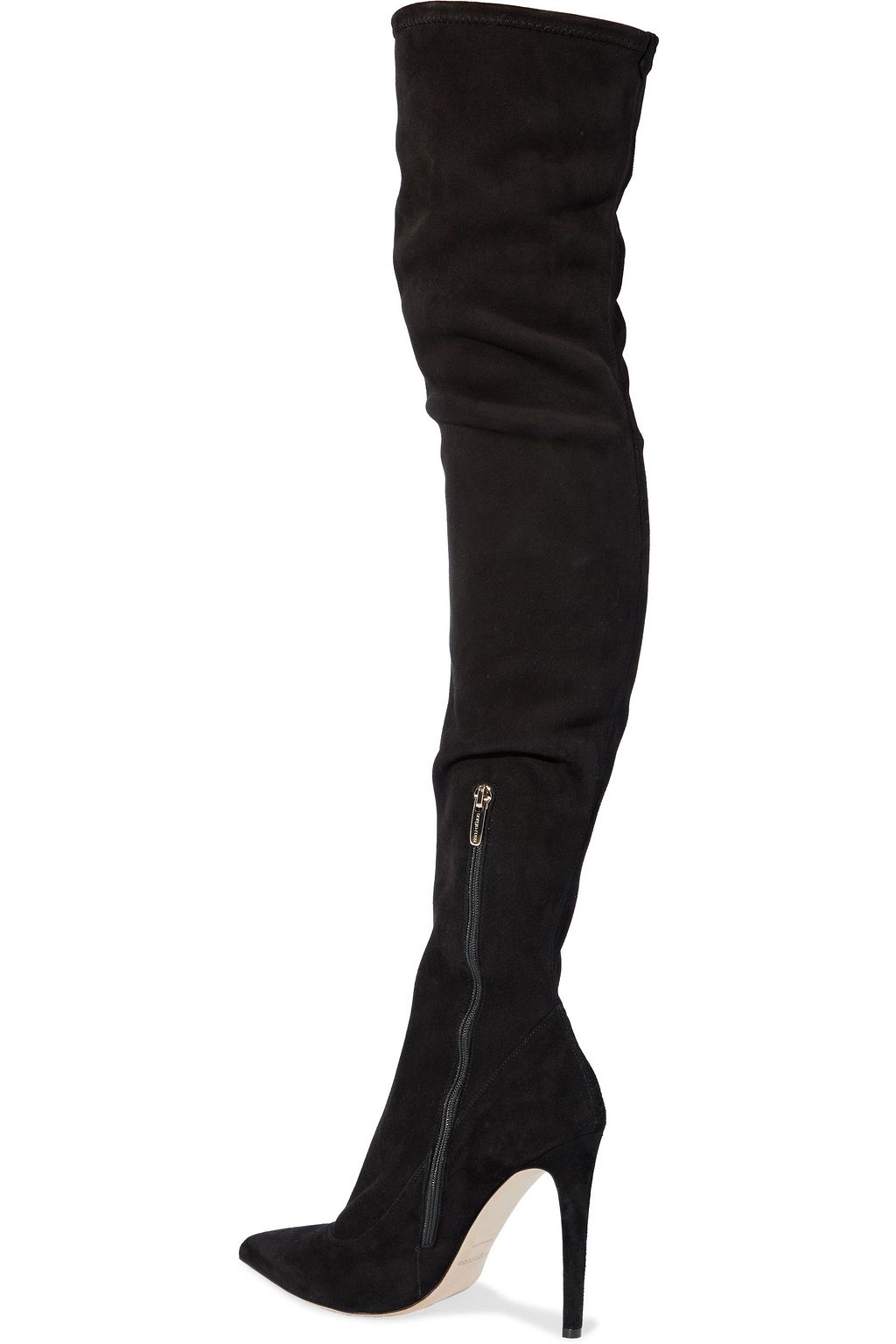 SERGIO ROSSI Stretch-suede thigh boots