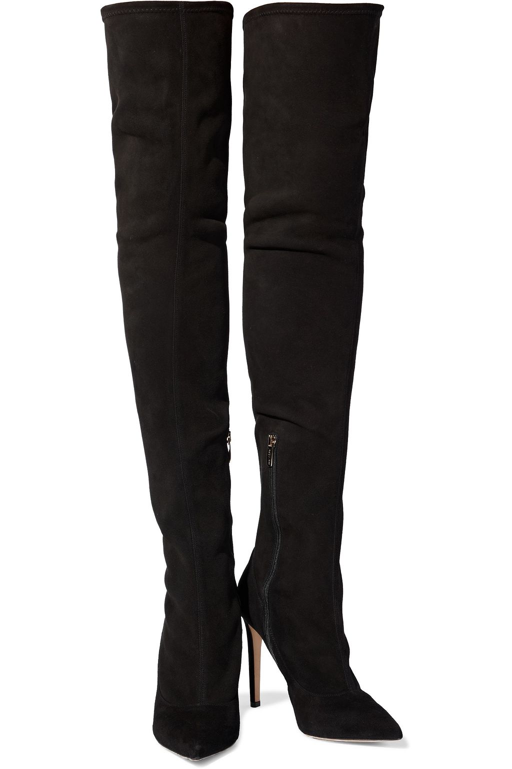 SERGIO ROSSI Stretch-suede thigh boots