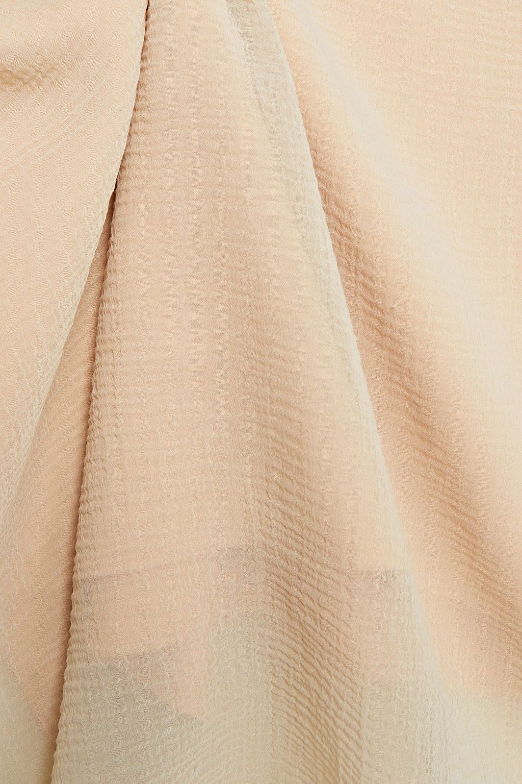 VINCE. Textured cotton and silk-blend chiffon midi skirt