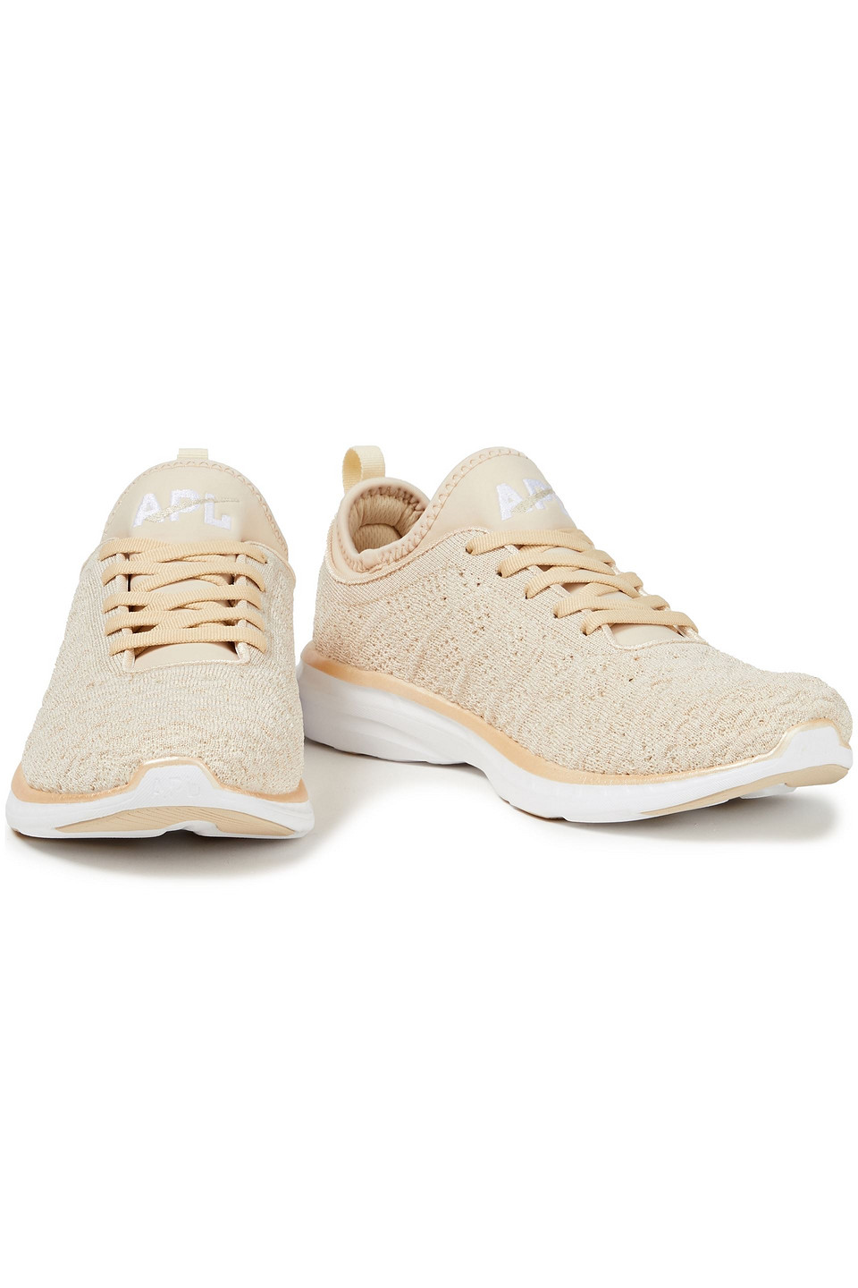 Apl Athletic Propulsion Labs Techloom Phantom 3d Mesh And Neoprene Sneakers In Beige