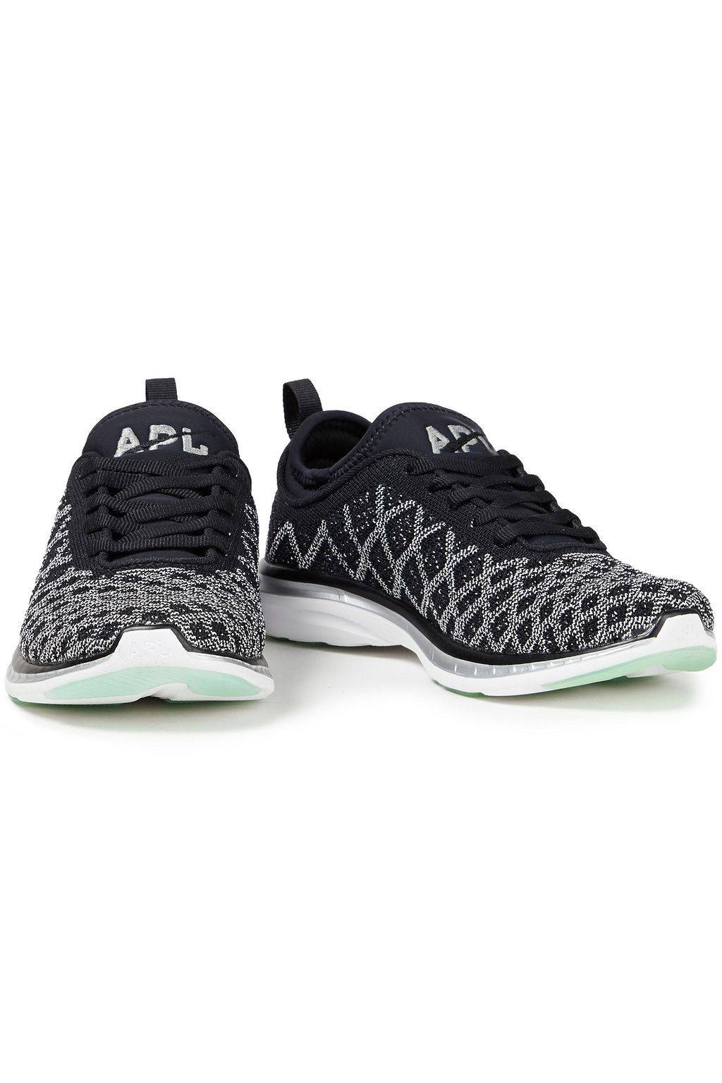 APL ATHLETIC PROPULSION LABS TechLoom Phantom metallic 3D mesh and neoprene sneakers