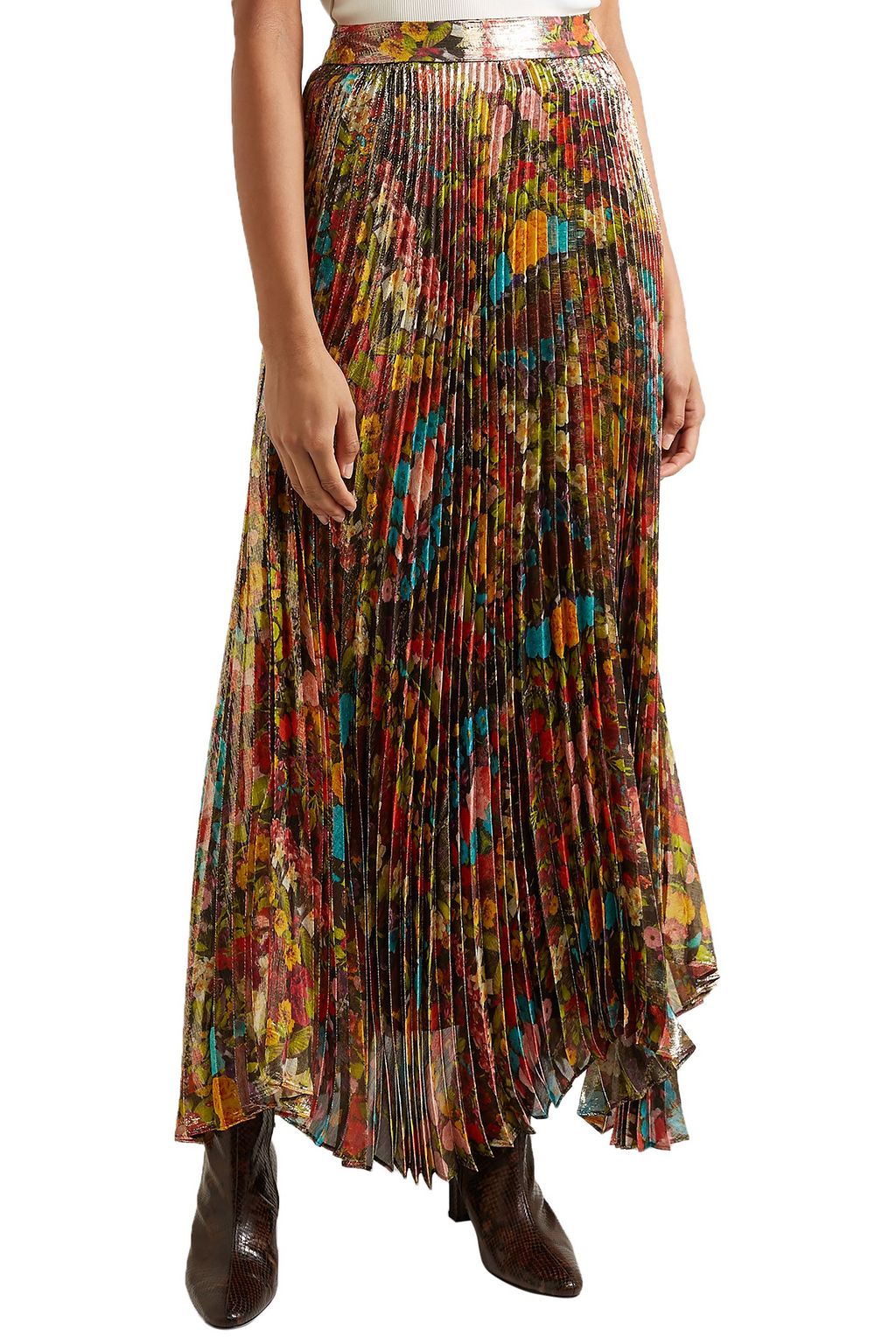 Multicolor Katz pleated floral-print 