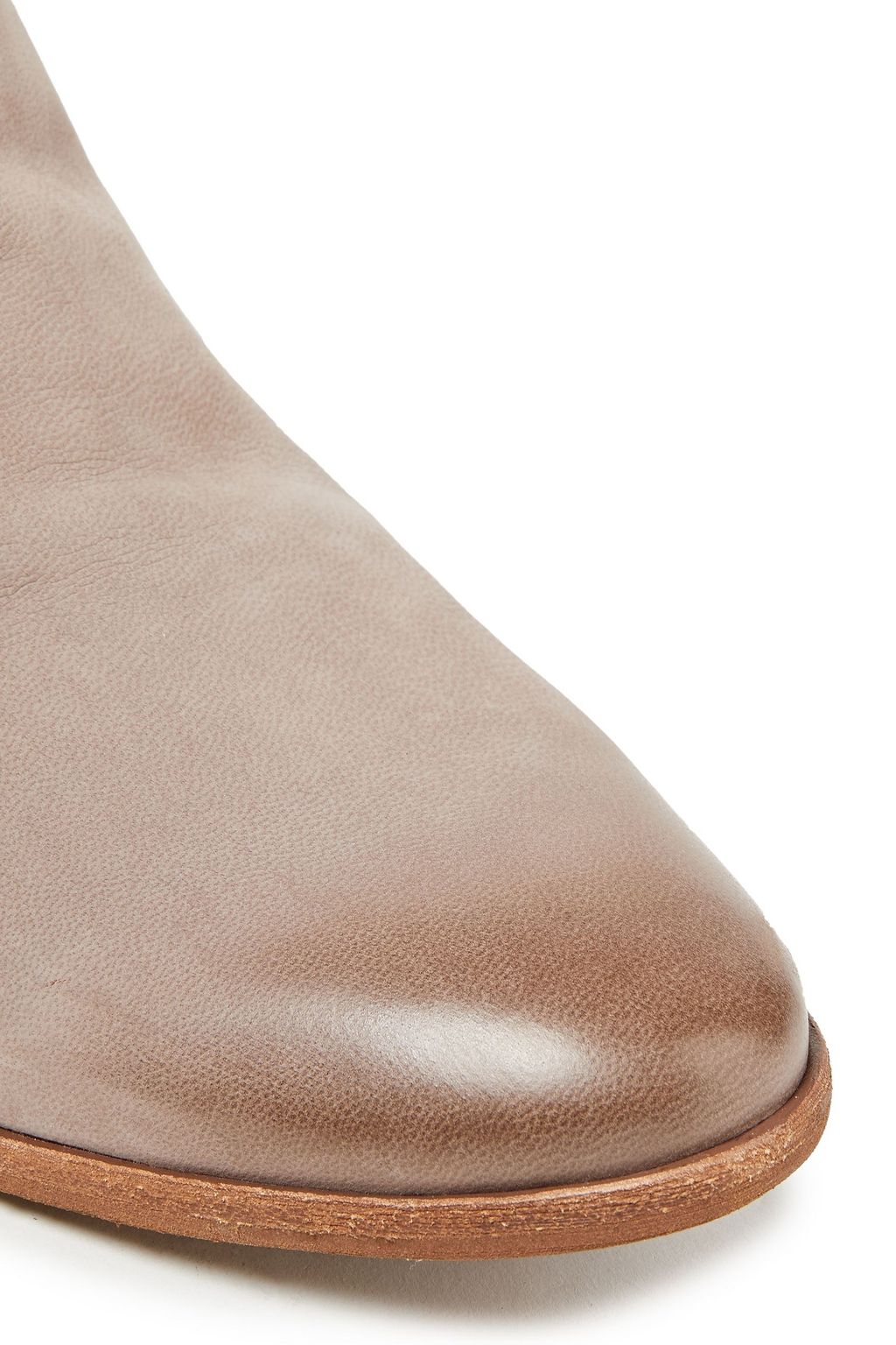 SAM EDELMAN Packer zip-detailed burnished-leather ankle boots