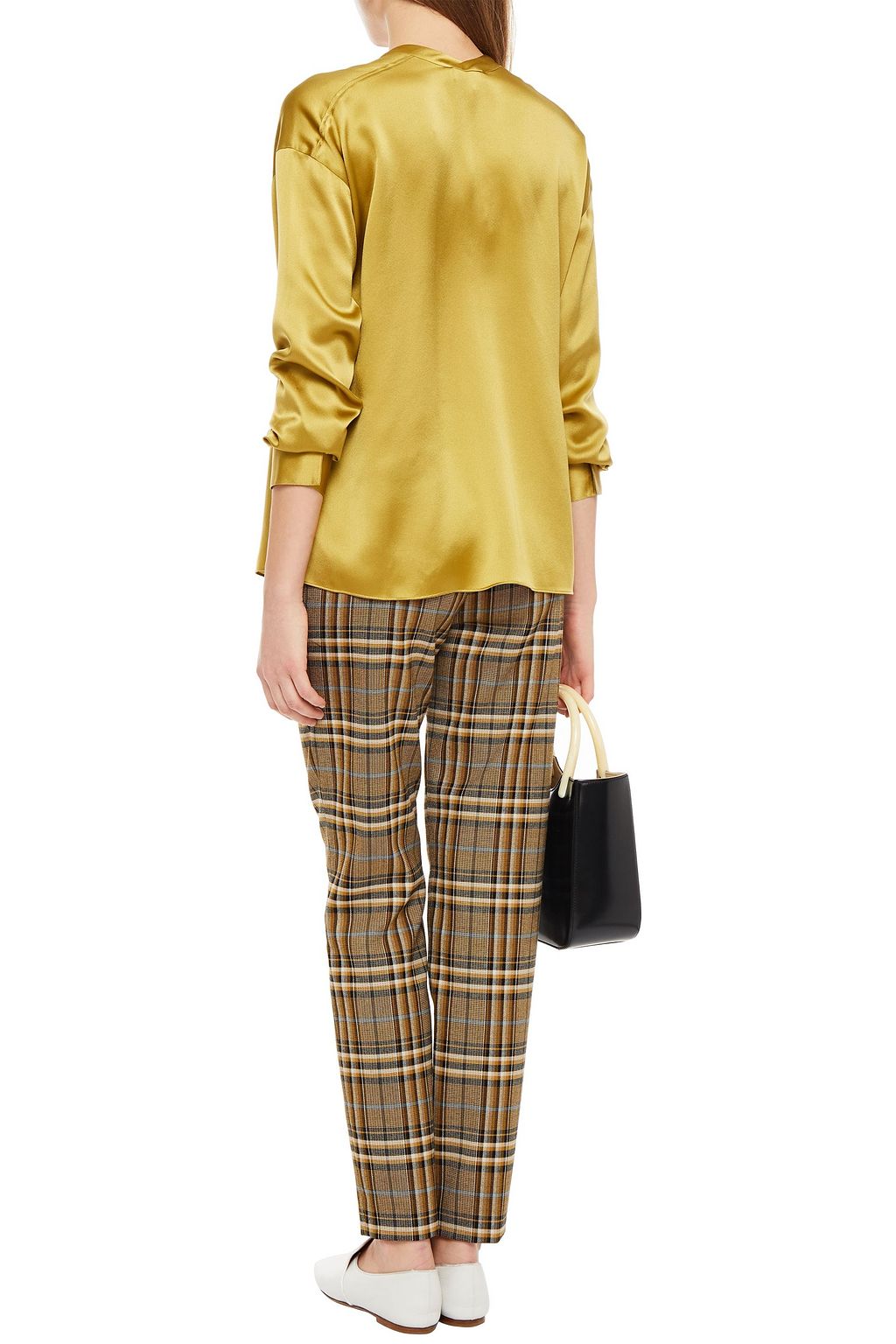 VINCE. Silk-satin blouse