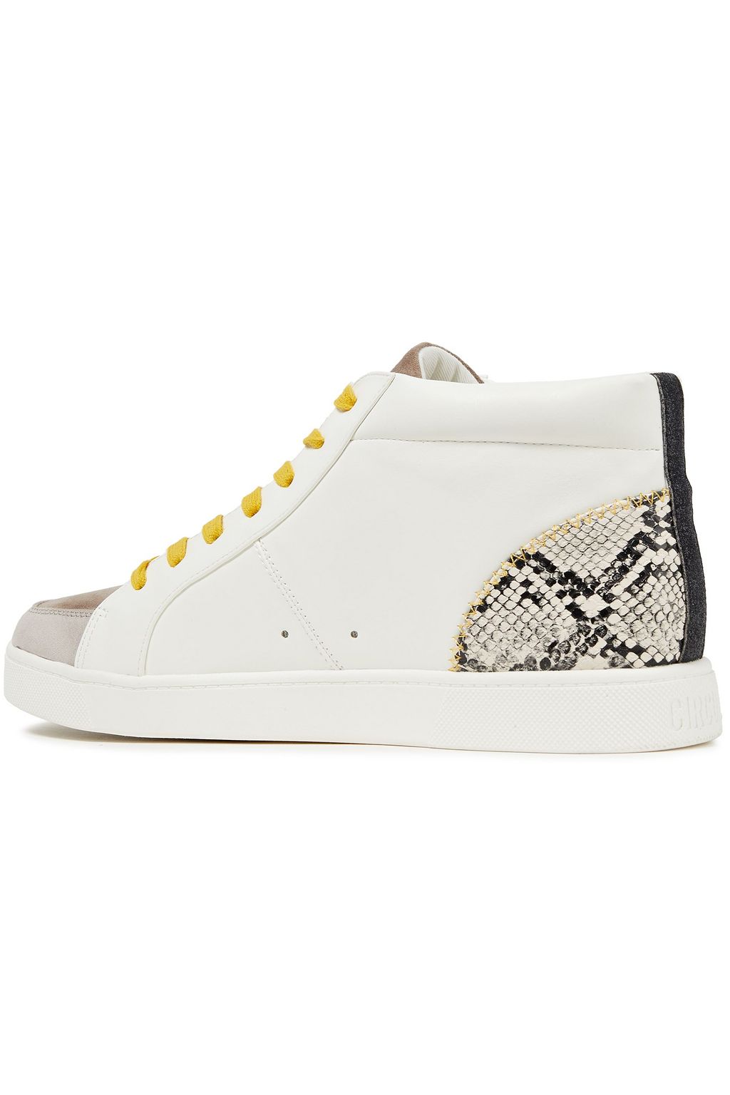 CIRCUS BY SAM EDELMAN Deszi suede-trimmed faux smooth and snake-effect leather sneakers