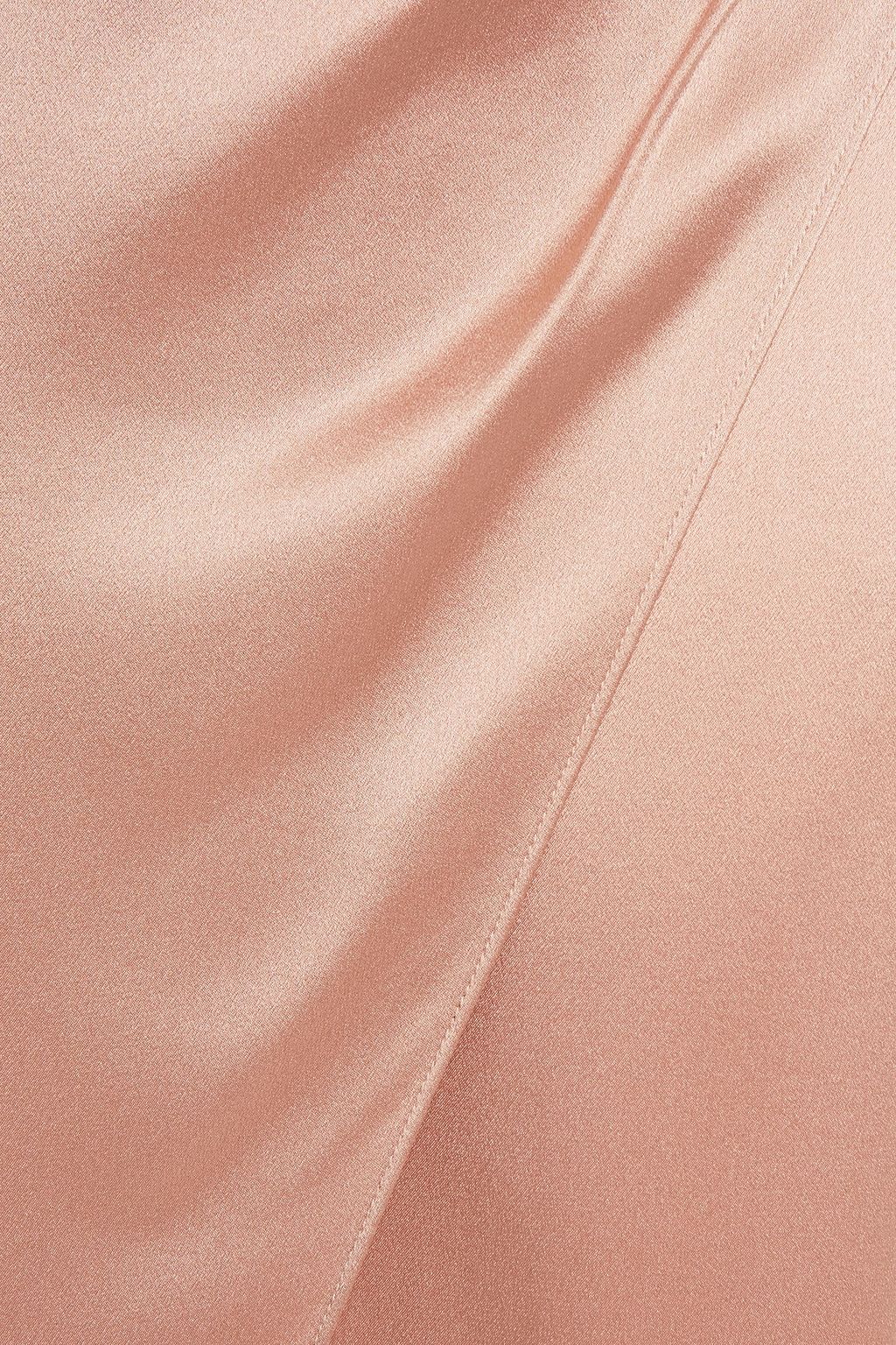 VINCE. Wrap-effect silk-satin midi skirt
