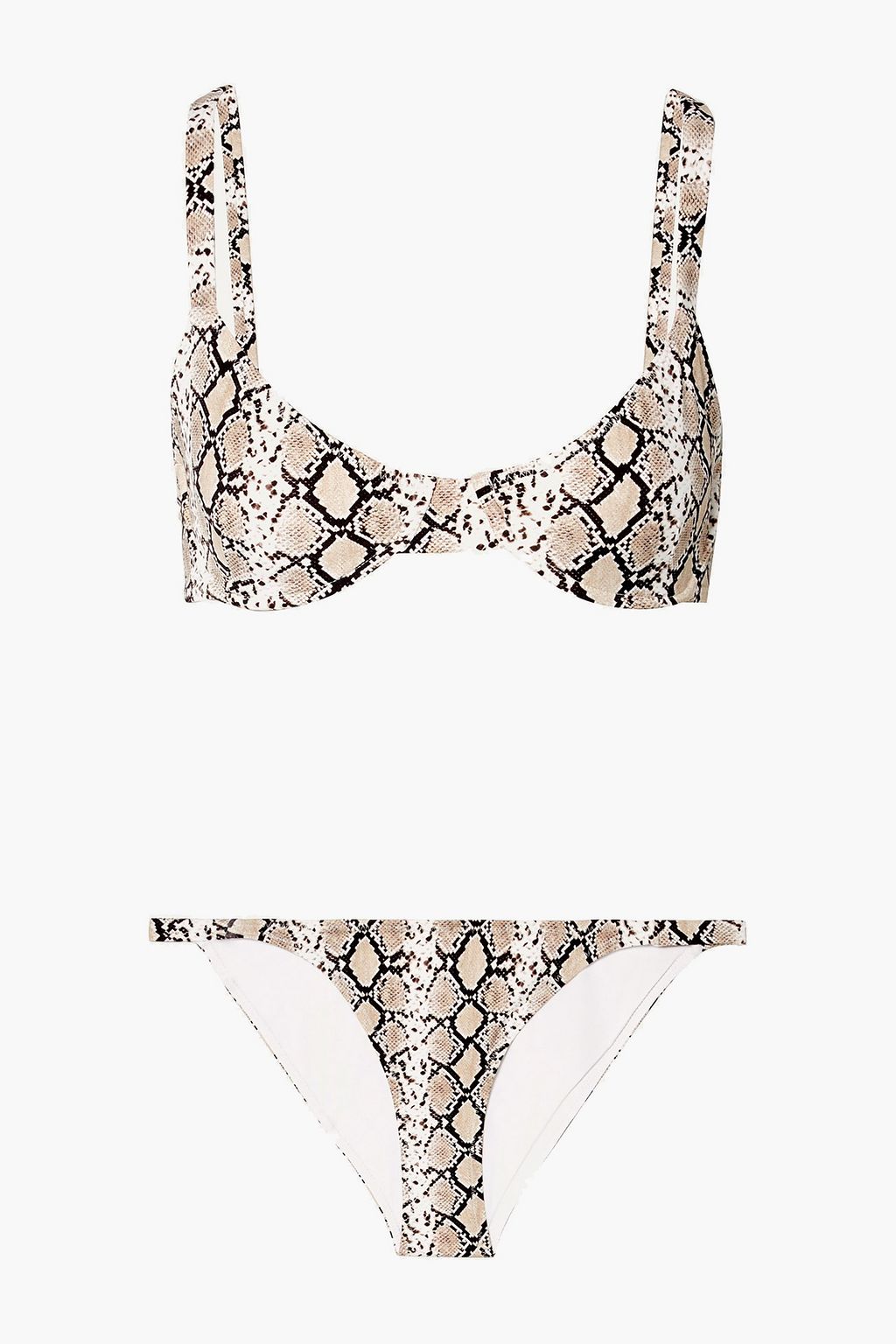 snake print underwire bikini