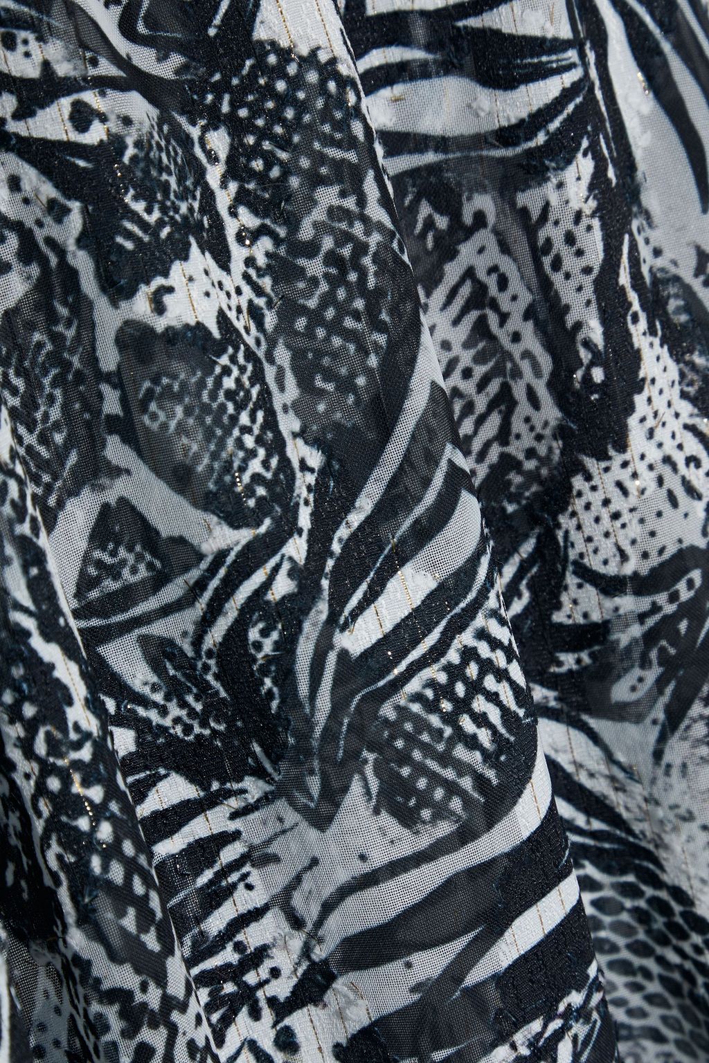 IRO Fenian printed fil coupé metallic georgette mini dress