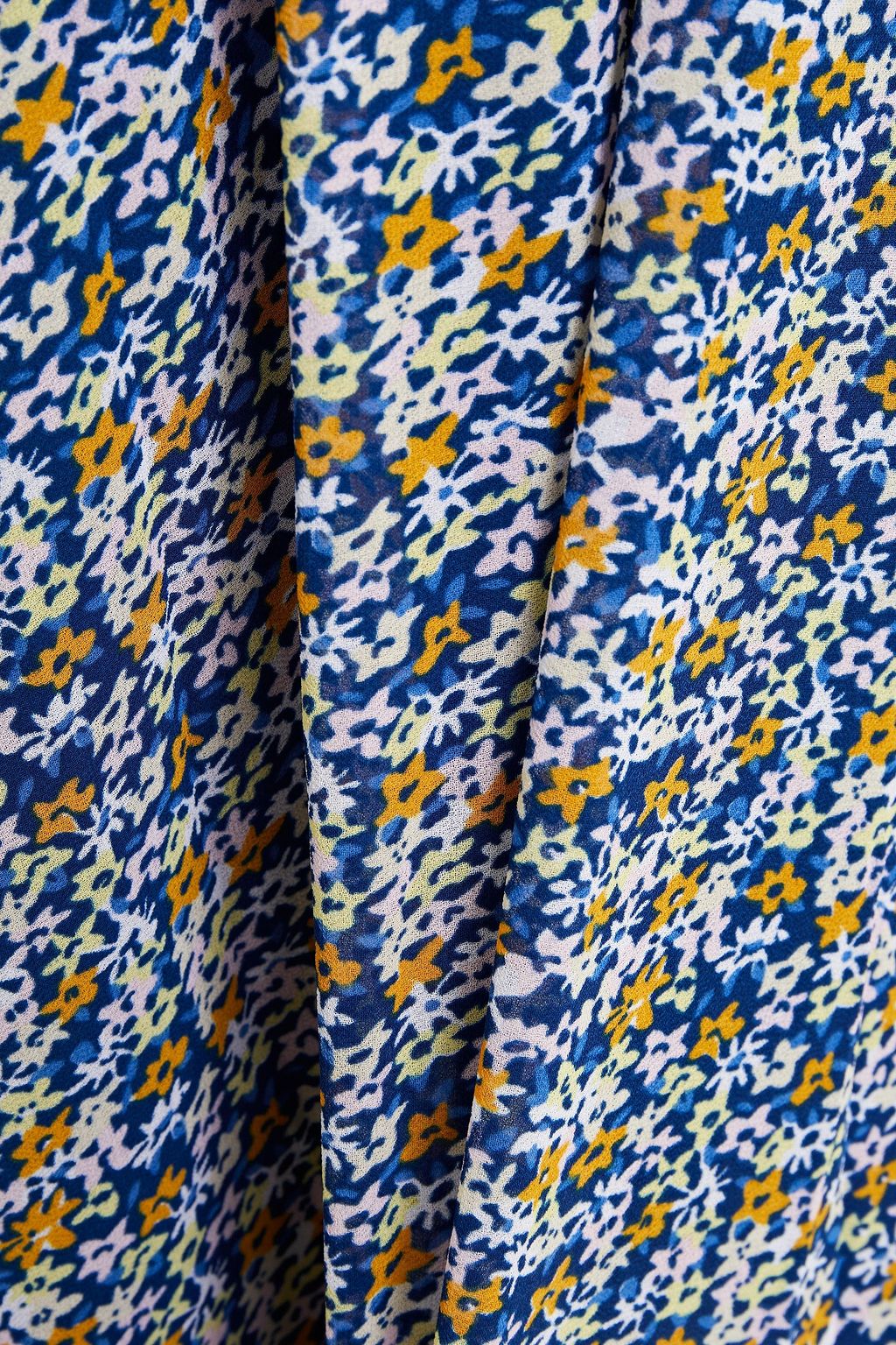 SAMSØE Φ SAMSØE Gathered floral-print crepe maxi slip dress