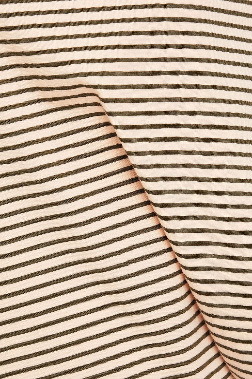 MM6 MAISON MARGIELA Gestreiftes Oberteil aus Stretch-Baumwoll-Jersey mit Cut-outs