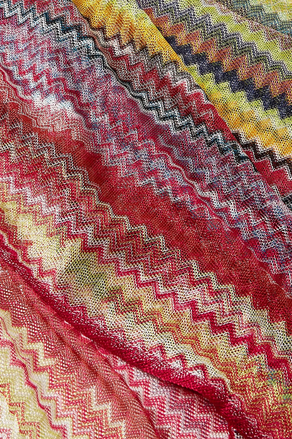 MISSONI Fringed crochet-knit scarf