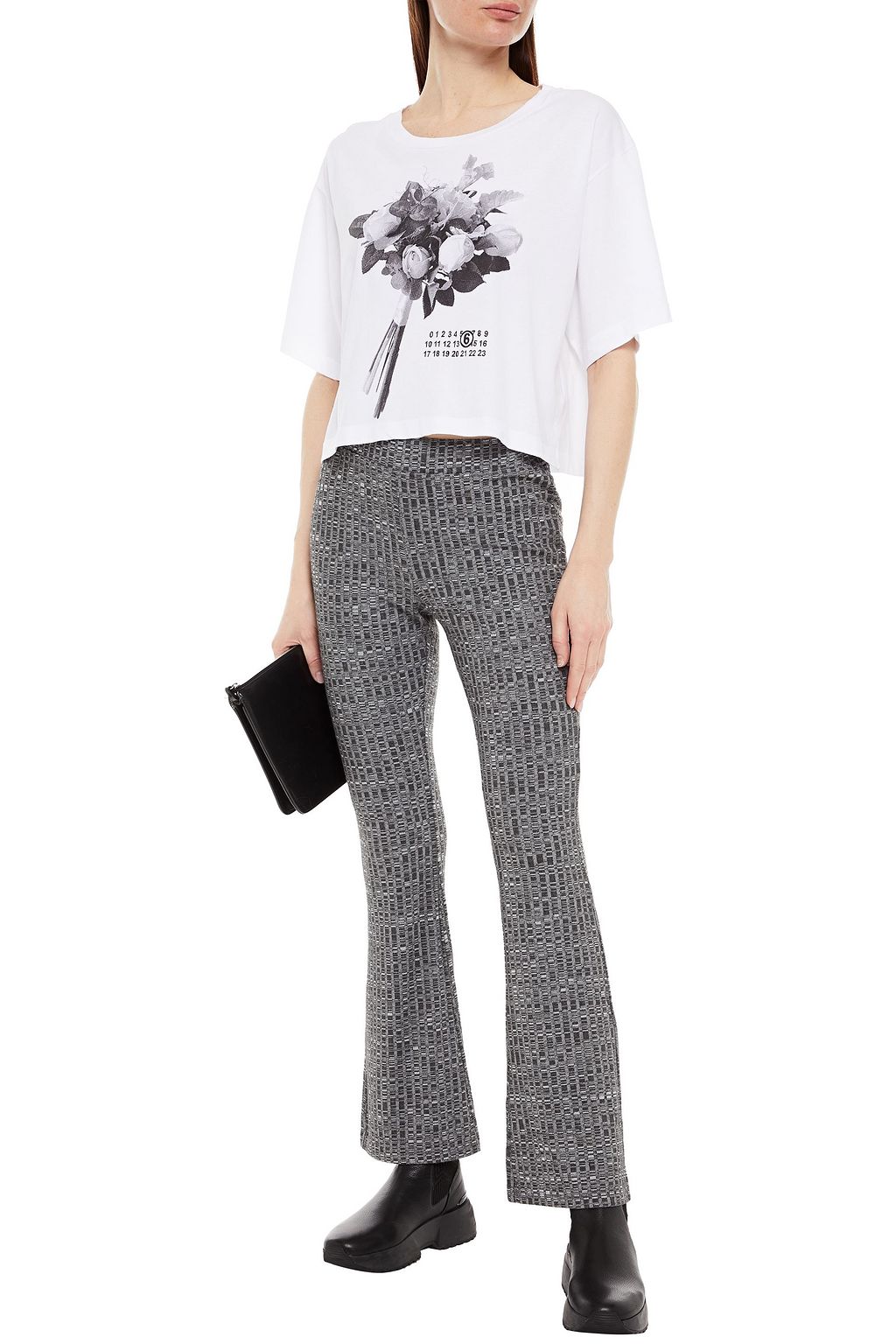 MM6 MAISON MARGIELA Kick-flare-Hose aus Jacquard-Strick