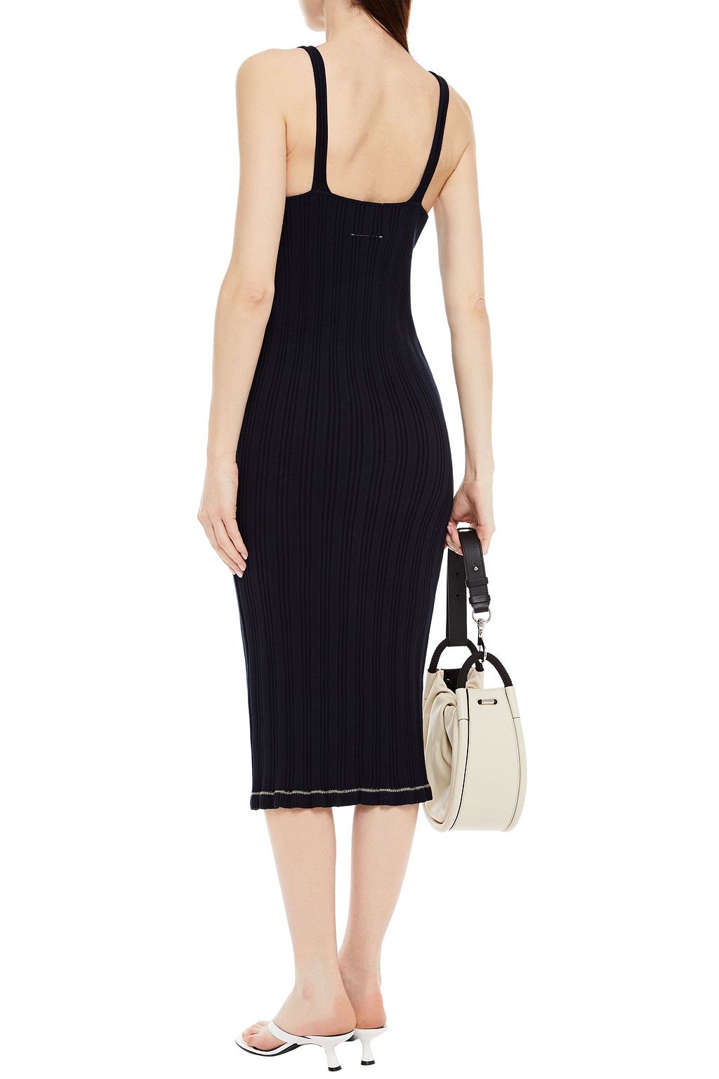 MM6 MAISON MARGIELA Ribbed cotton midi dress