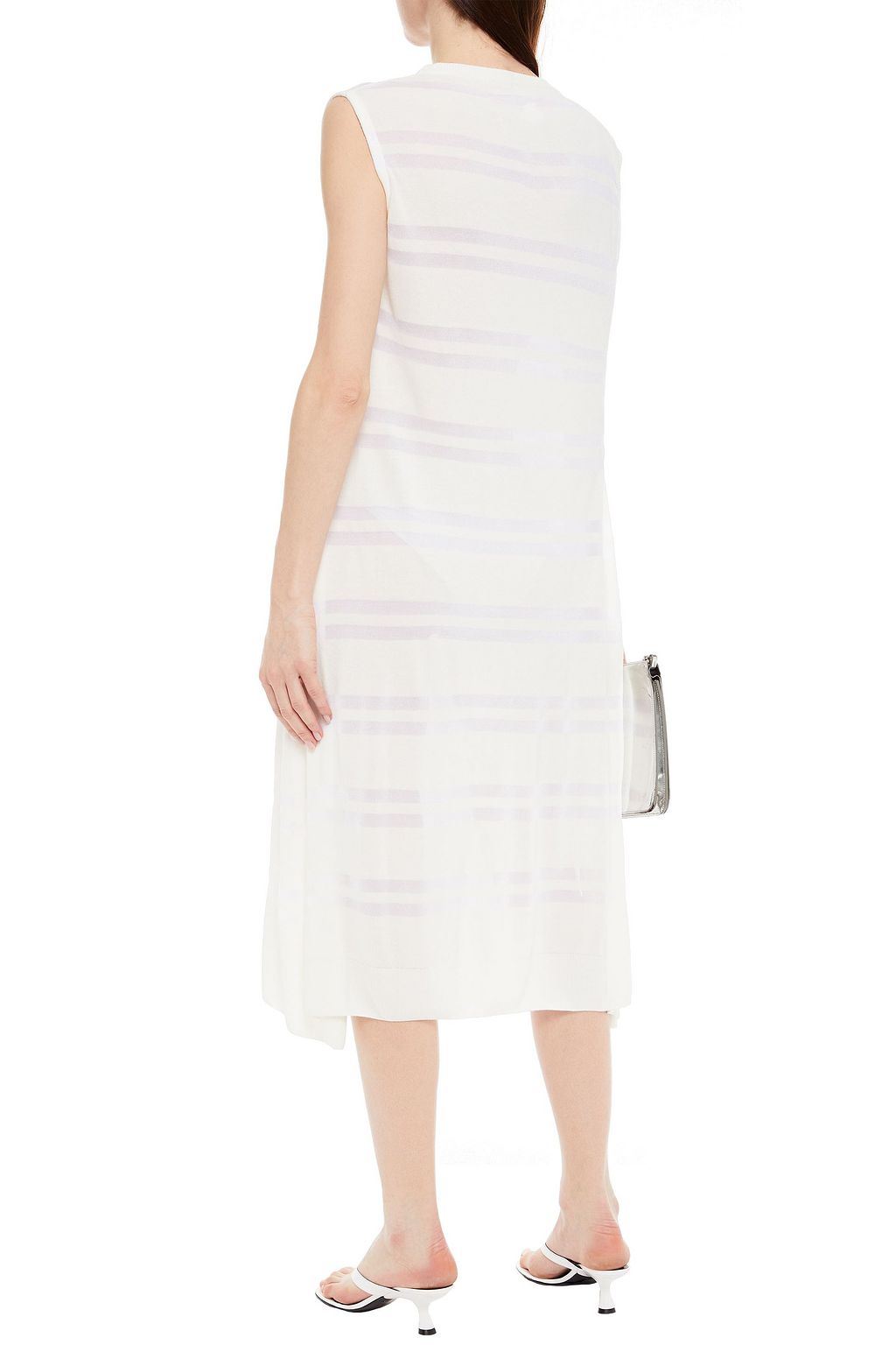 MM6 MAISON MARGIELA Cutout striped jersey midi dress