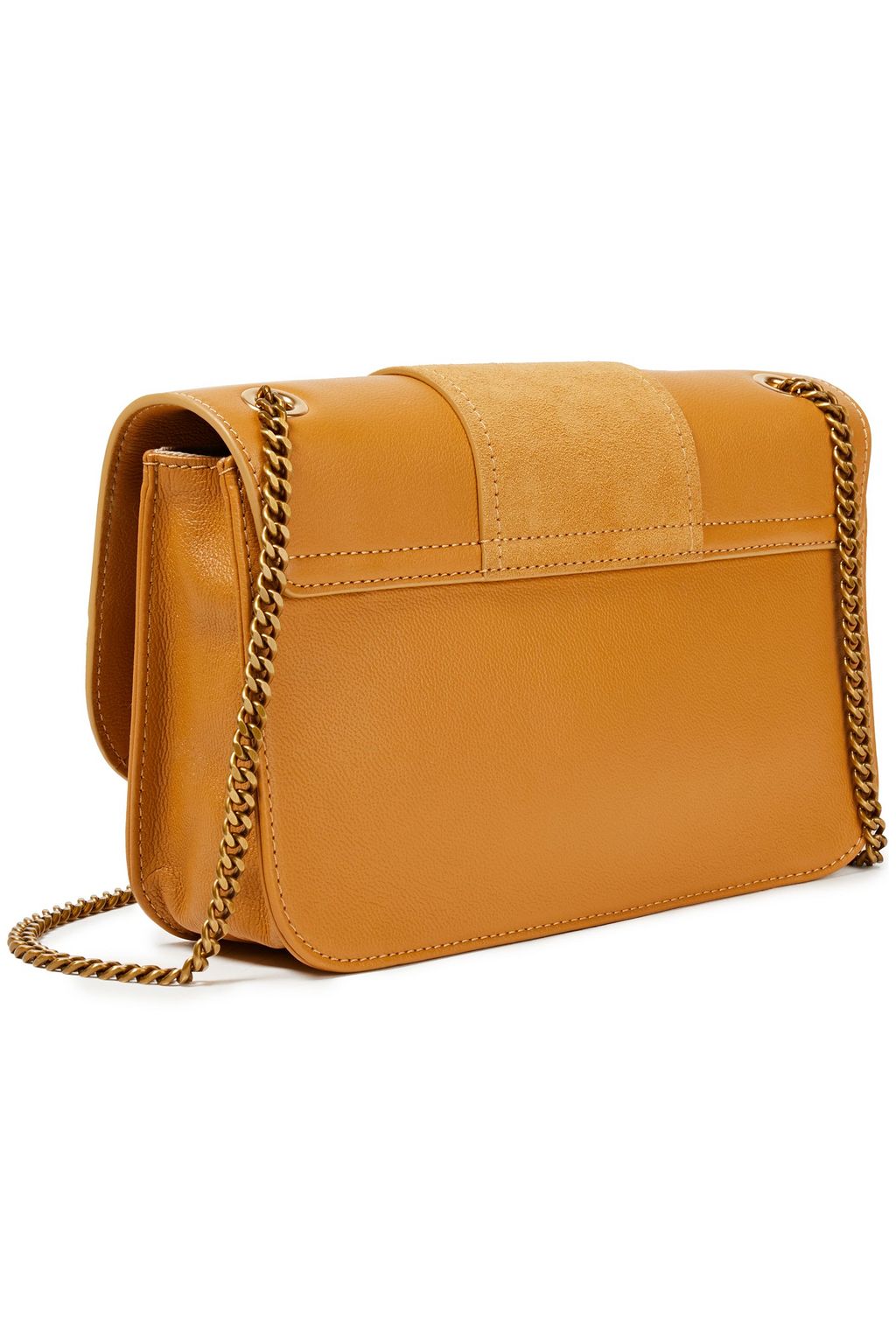 SEE BY CHLOÉ Embellished suede and leather shoulder bag