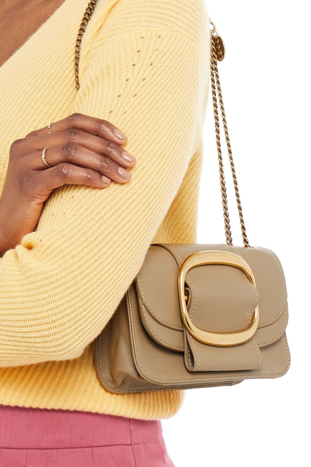 SEE BY CHLOÉ Hopper textured-leather shoulder bag