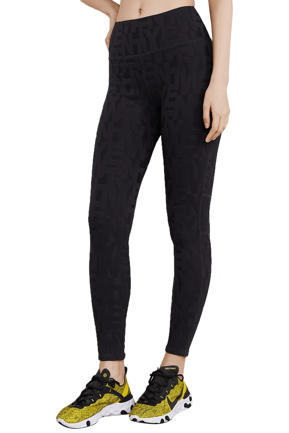 Twenty Montreal Dna 3d Stretch Jacquard-knit Leggings In Black