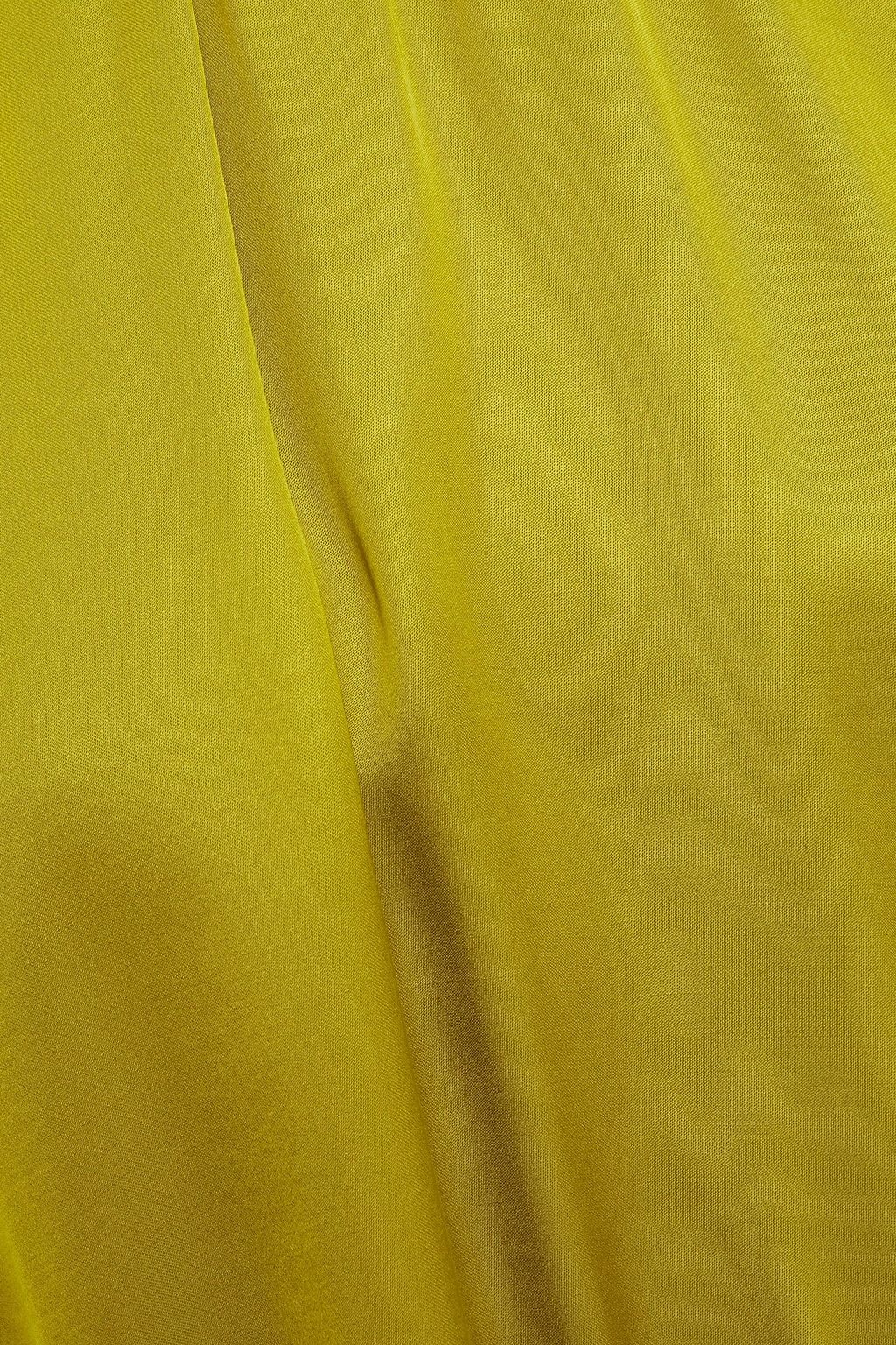 RODEBJER Lau gathered washed-satin top