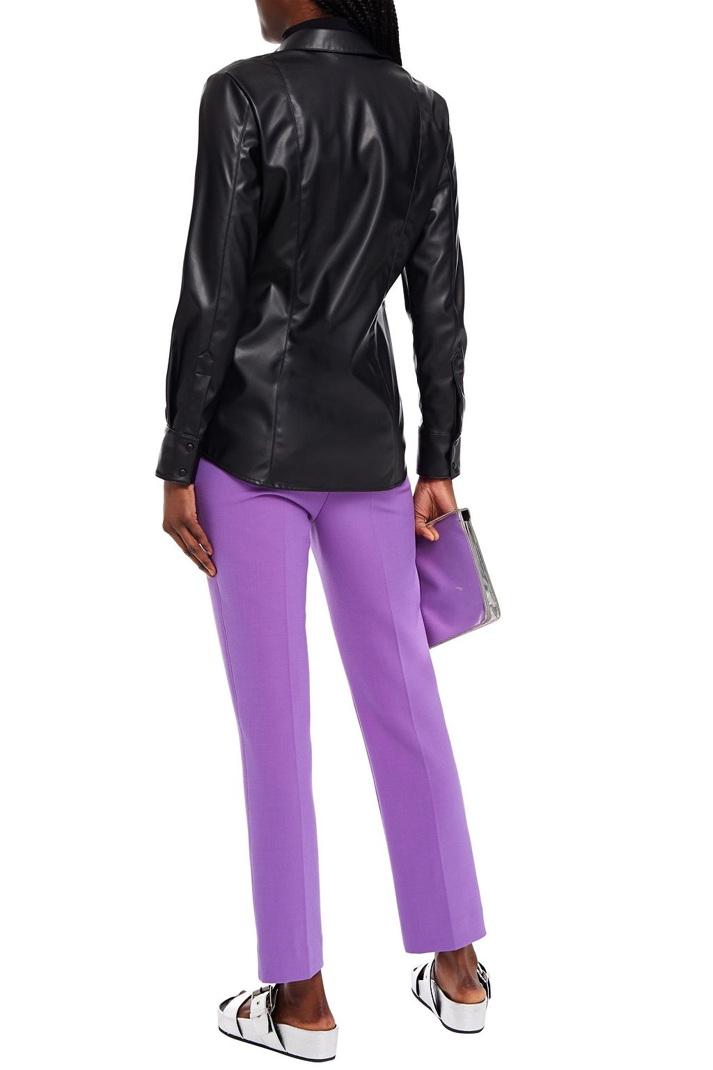 MSGM Faux leather shirt