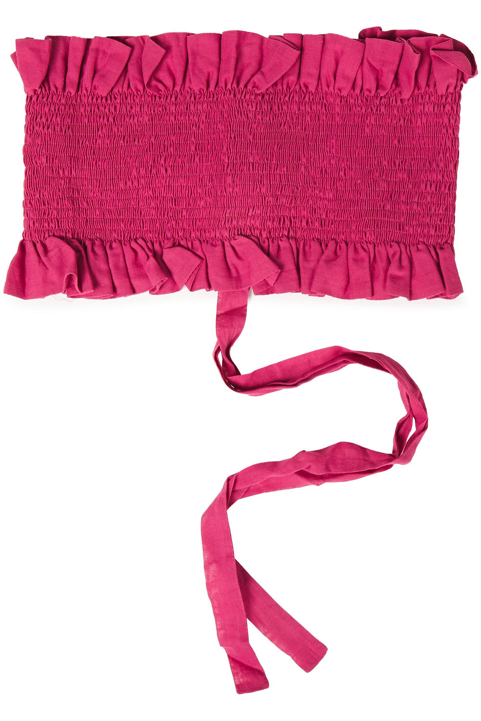 Charo Ruiz Ibiza Woman Jill Shirred Cotton Belt Pink Size S