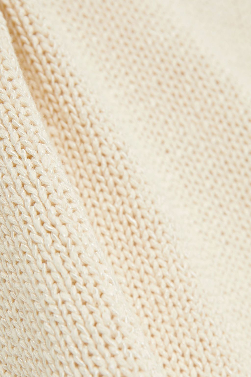 RODEBJER Awa snap-detailed mélange cotton-blend sweater