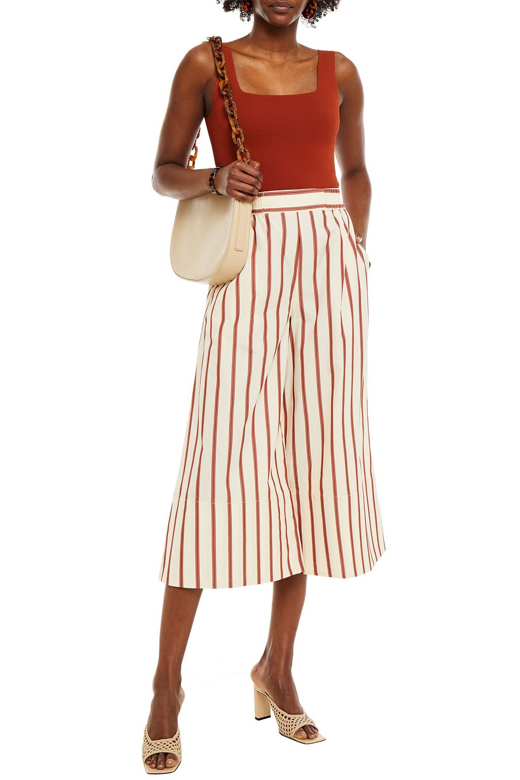 SAMSØE Φ SAMSØE Striped organic cotton culottes