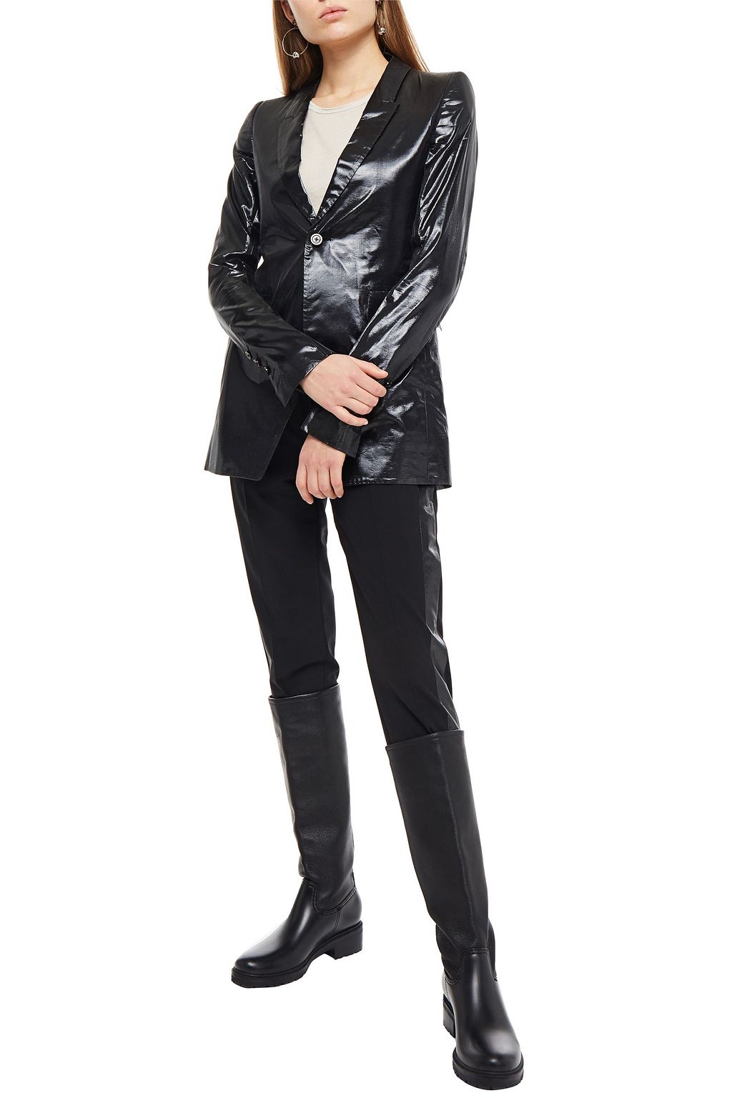 RICK OWENS Coated-woven blazer