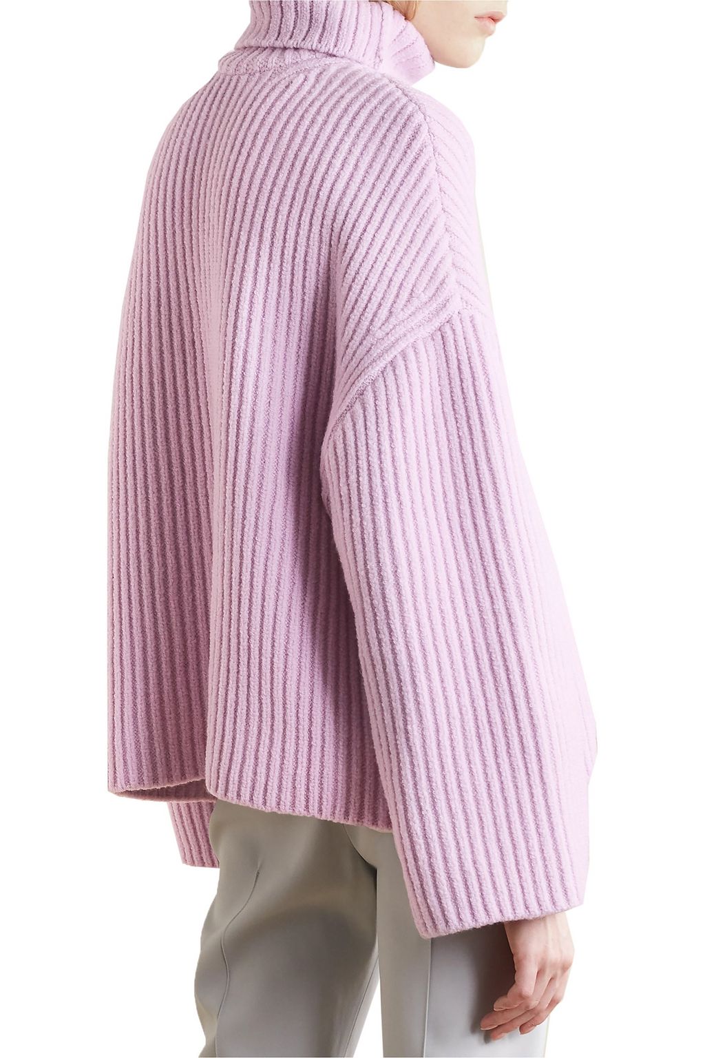 NANUSHKA Raw ribbed wool-blend turtleneck sweater
