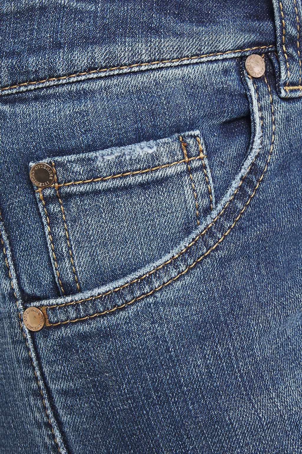 BRUNELLO CUCINELLI Bead-embellished mid-rise skinny jeans