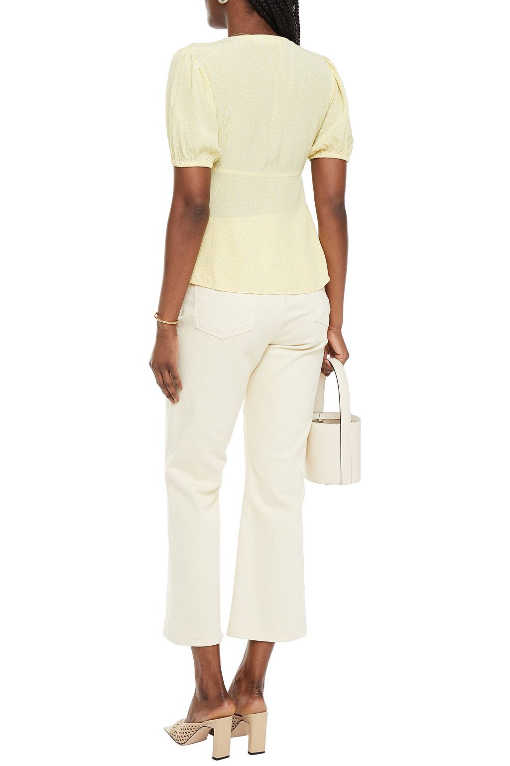 SAMSØE Φ SAMSØE Gathered floral-print crepe top