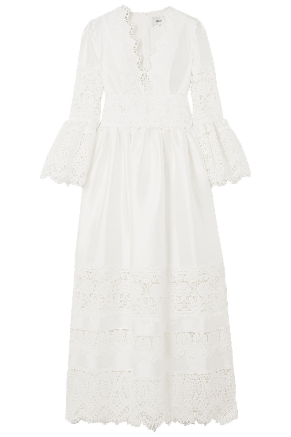 Erdem Woman Irmina Lace-trimmed Satin Gown Ivory Size 8