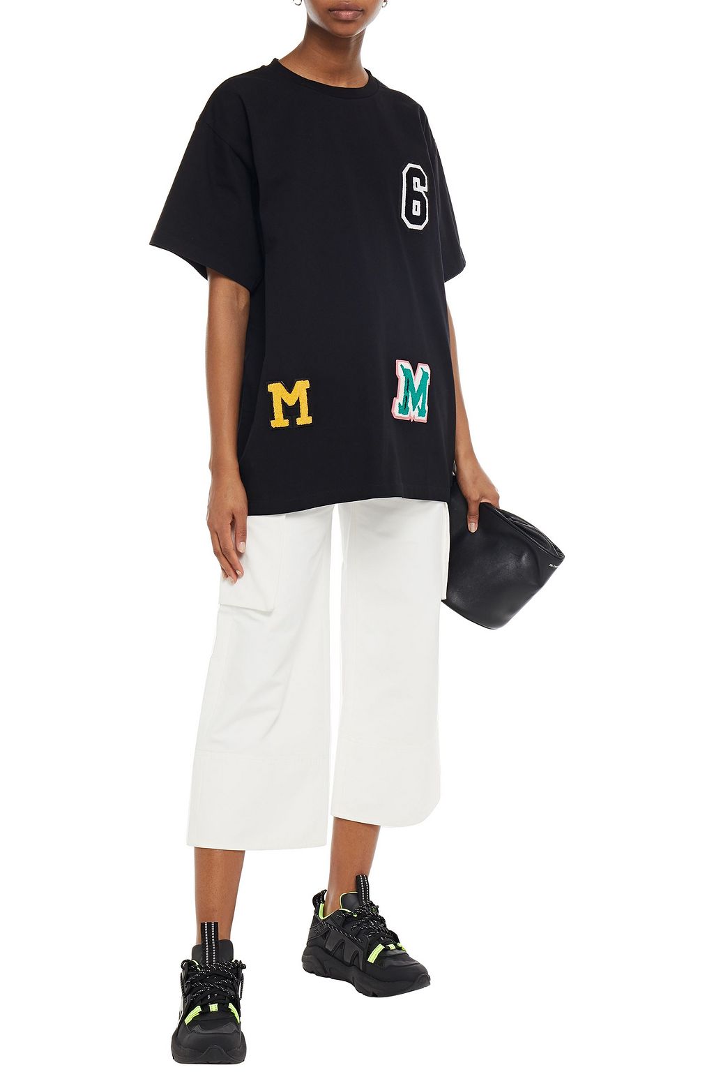 MM6 MAISON MARGIELA Appliquéd cotton-jersey T-shirt