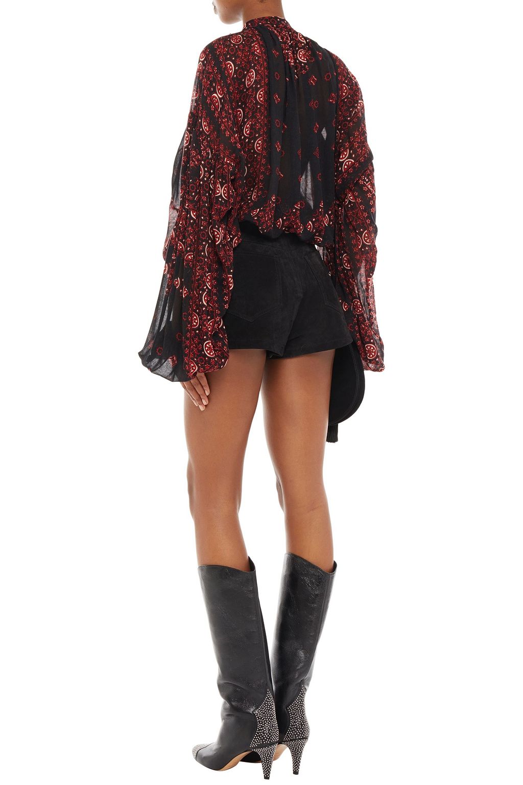 SAINT LAURENT Suede shorts