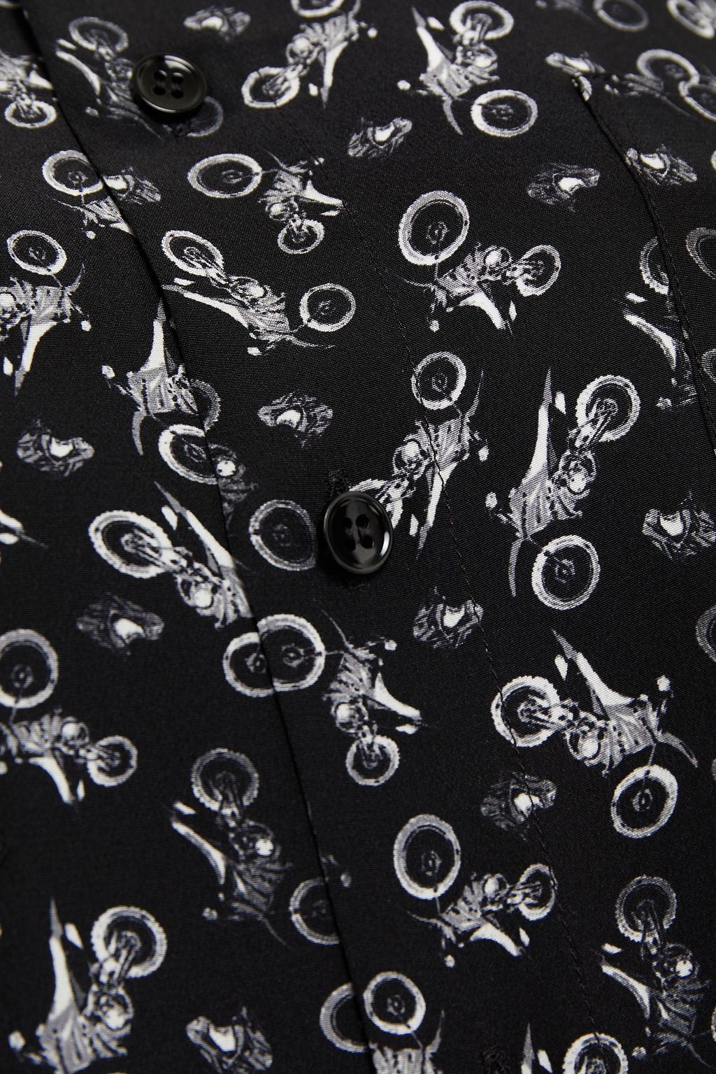 SAINT LAURENT Printed silk crepe de chine shirt