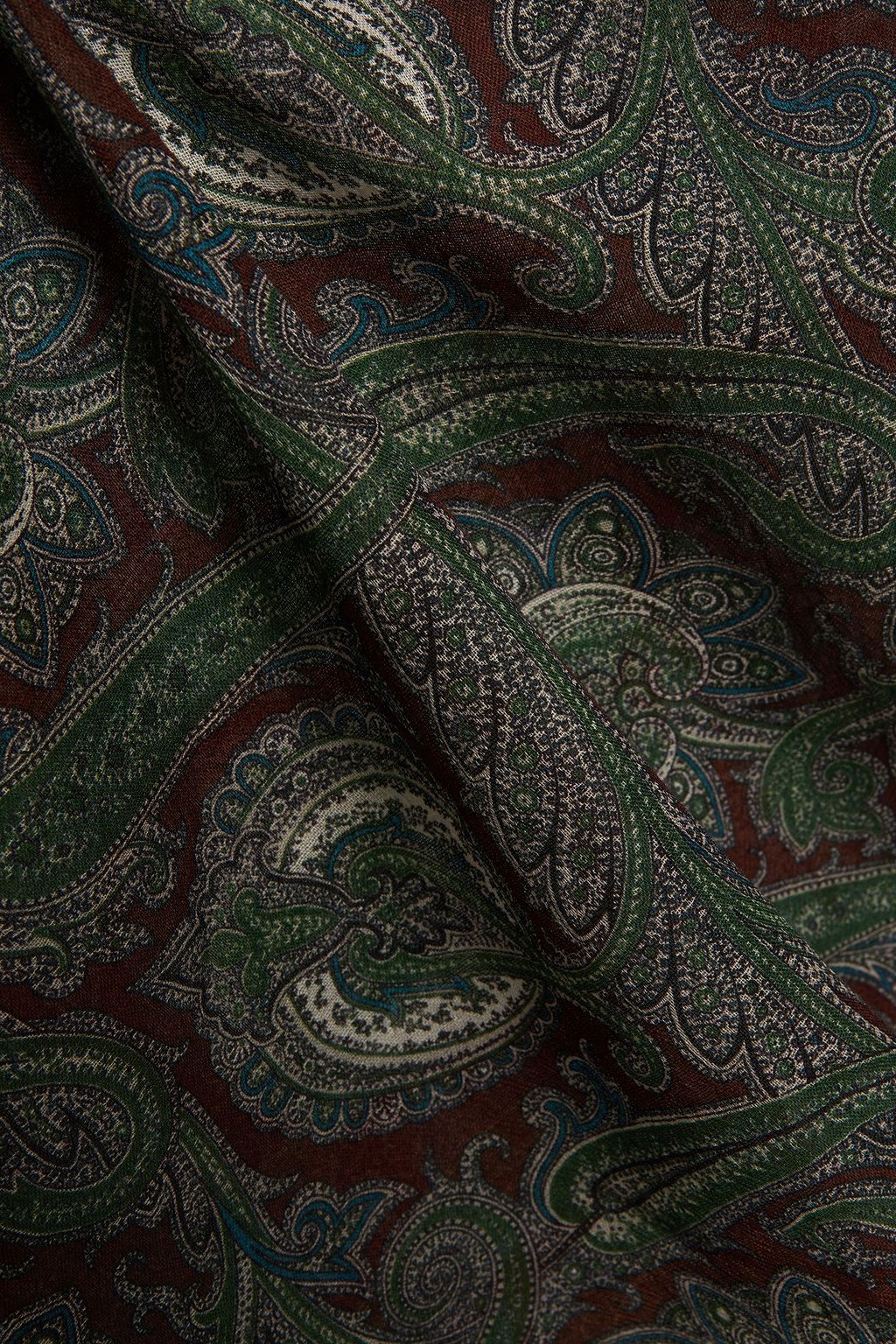 SAINT LAURENT Paisley-print wool-gauze blouse