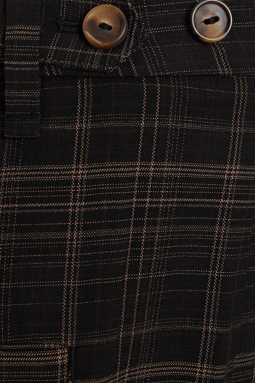 VINCE. Checked twill wide-leg pants