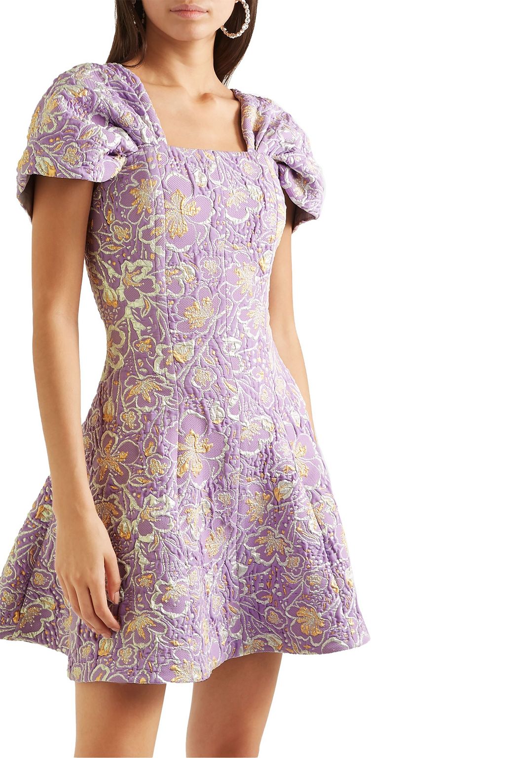 ROTATE BIRGER CHRISTENSEN Petra off-the-shoulder brocade mini dress
