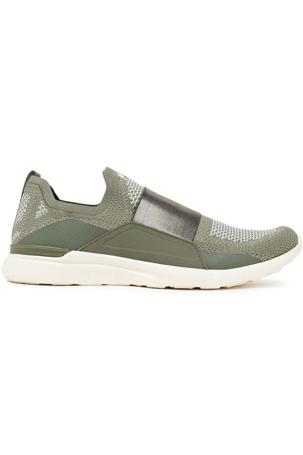 army green slip on sneakers