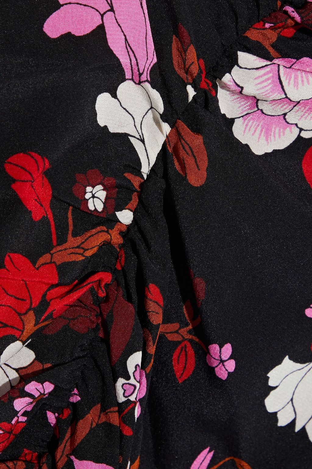 A.L.C. Marcel ruched floral-print silk-blend mini dress