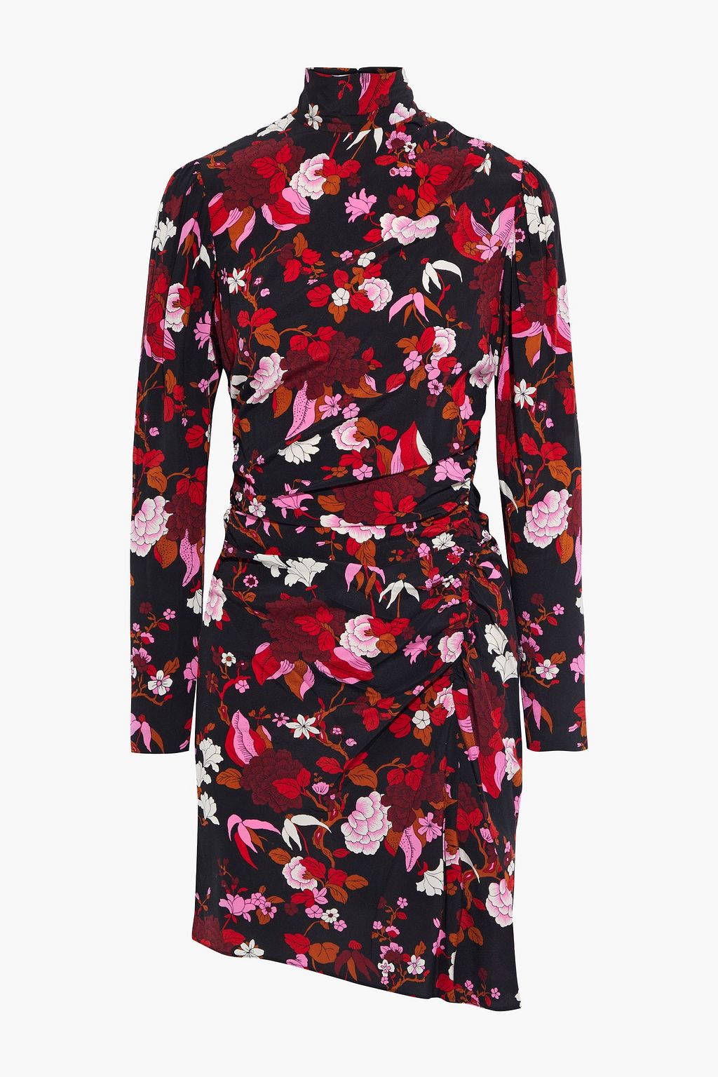 A.L.C. Marcel ruched floral-print silk-blend mini dress | THE OUTNET