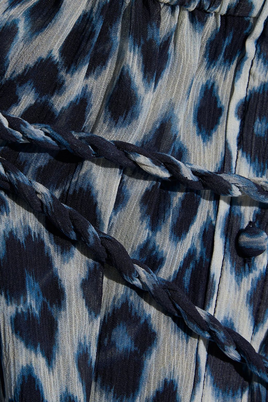 A.L.C. Jen belted leopard-print silk-georgette mini dress