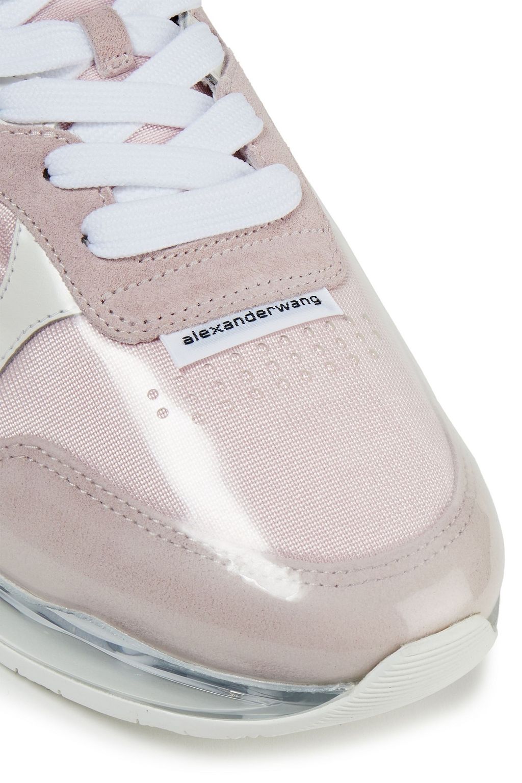 ALEXANDER WANG Stadium layered PVC, leather, suede and mesh sneakers