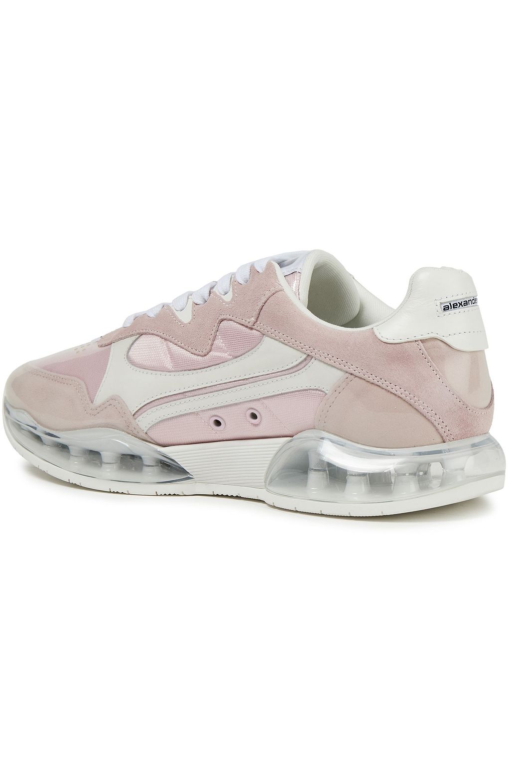 ALEXANDER WANG Stadium layered PVC, leather, suede and mesh sneakers