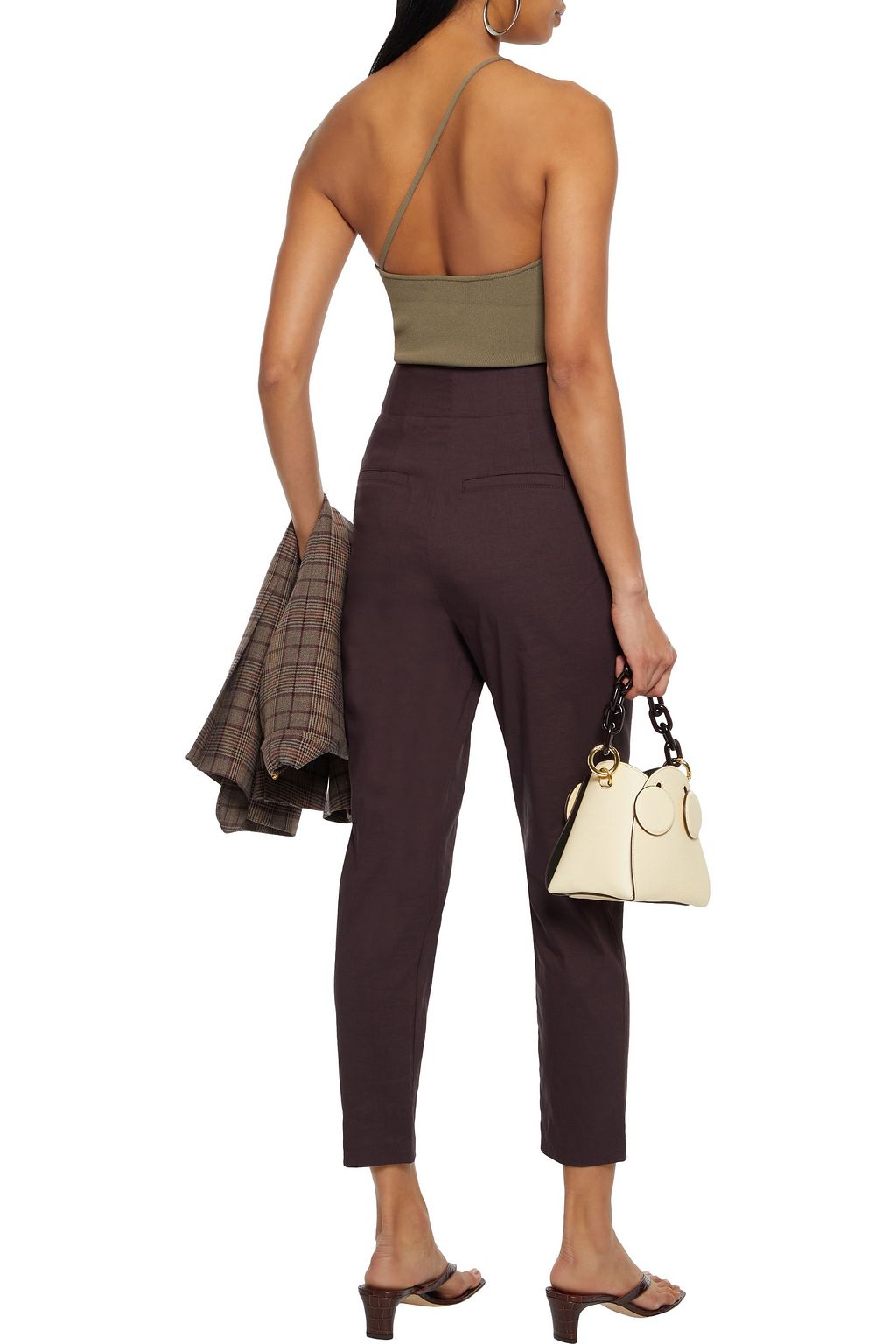 A.L.C. Davon cropped linen-blend tapered pants