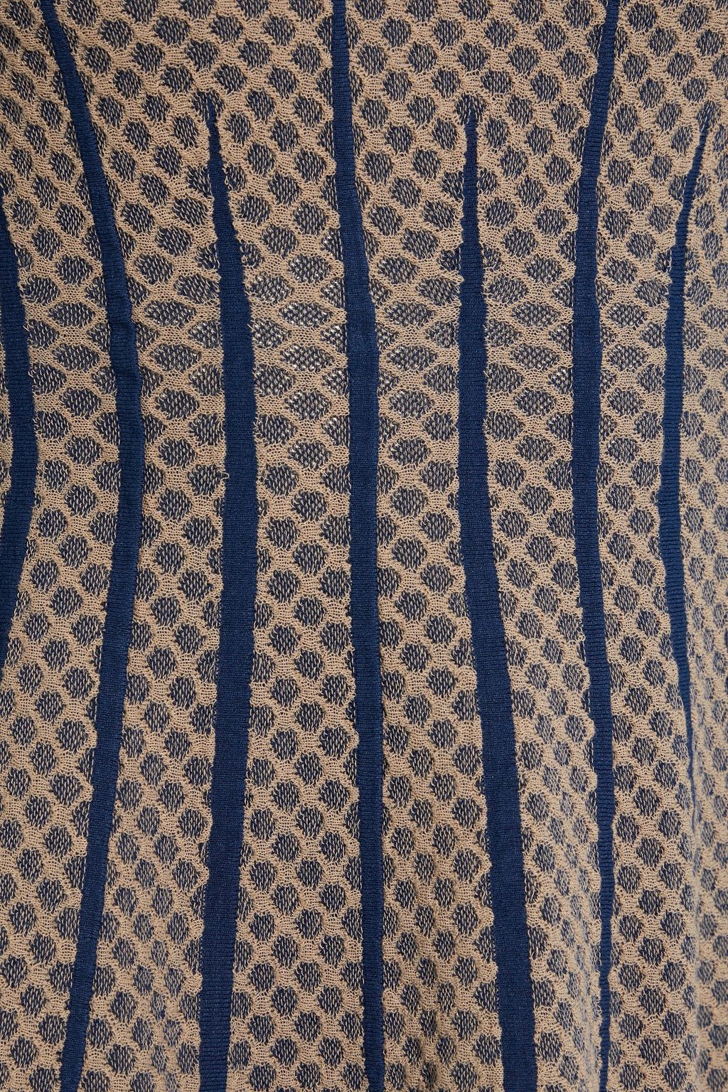 M MISSONI Jacquard-knit peplum top