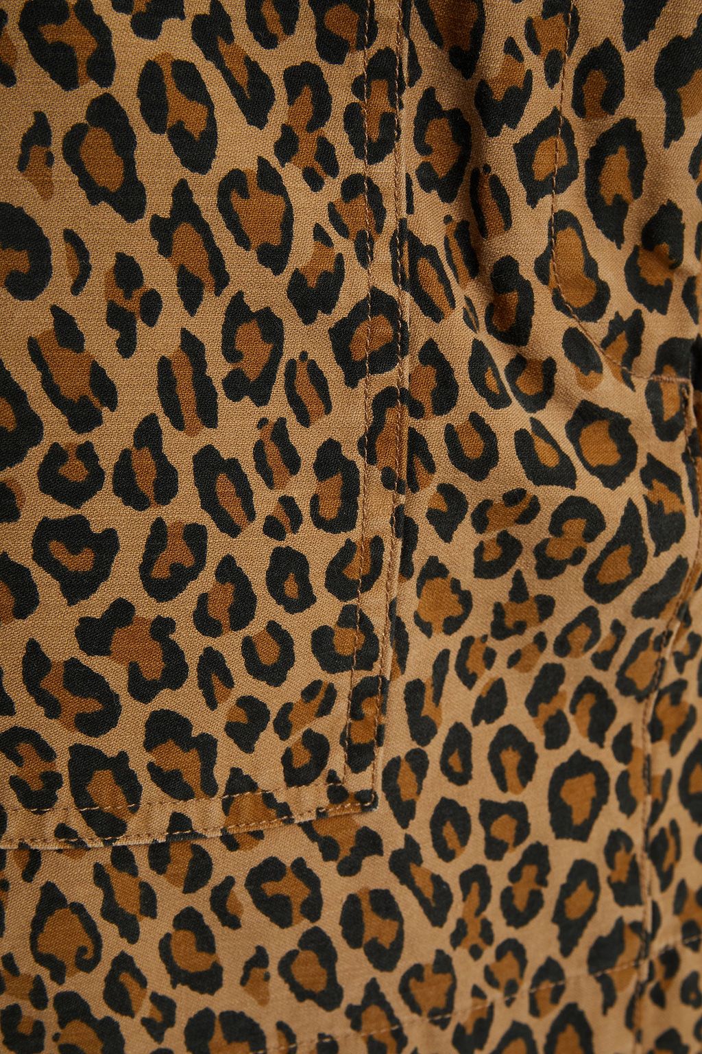 NILI LOTAN Frayed leopard-print cotton mini skirt