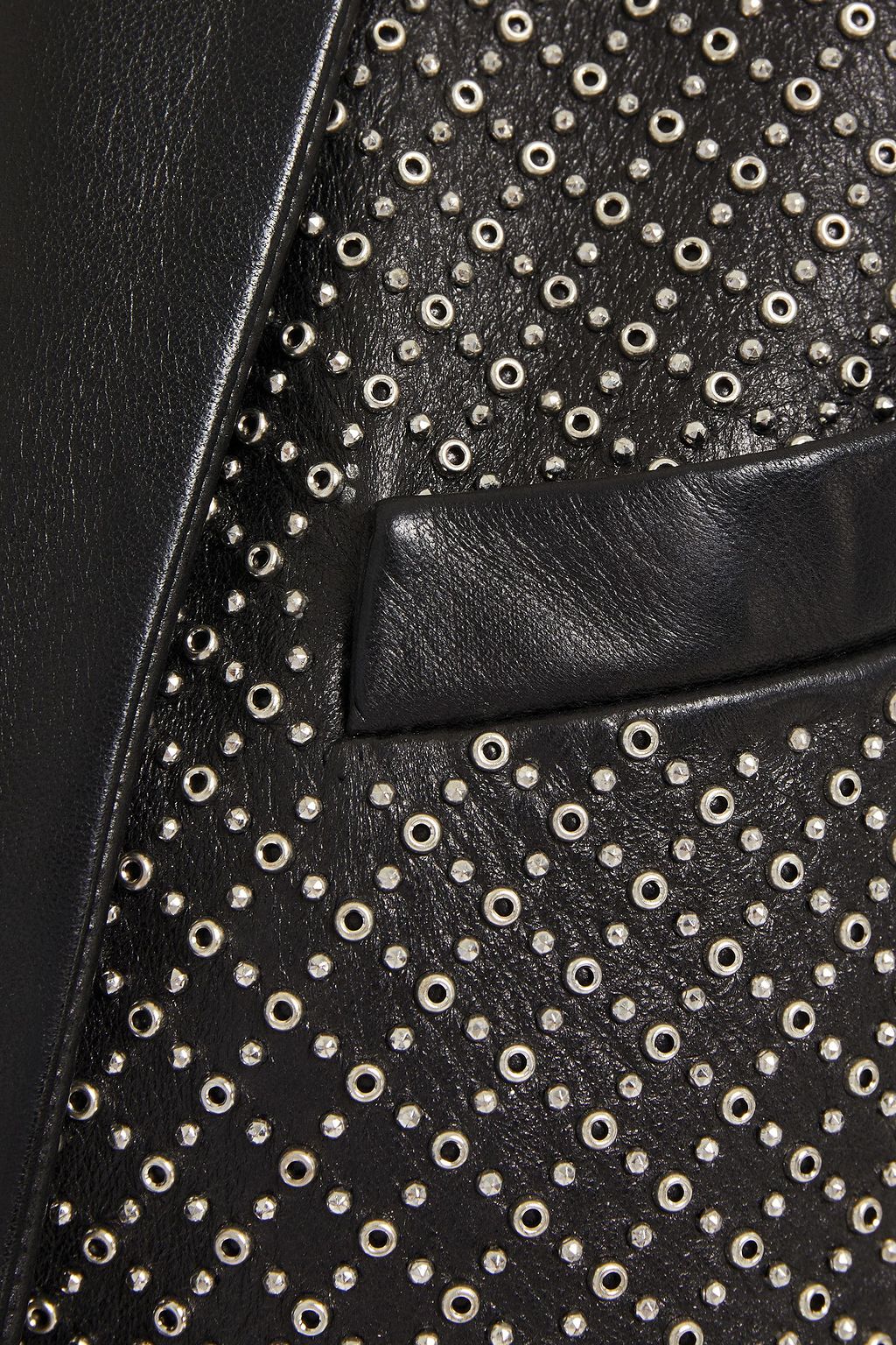 SAINT LAURENT Studded leather blazer