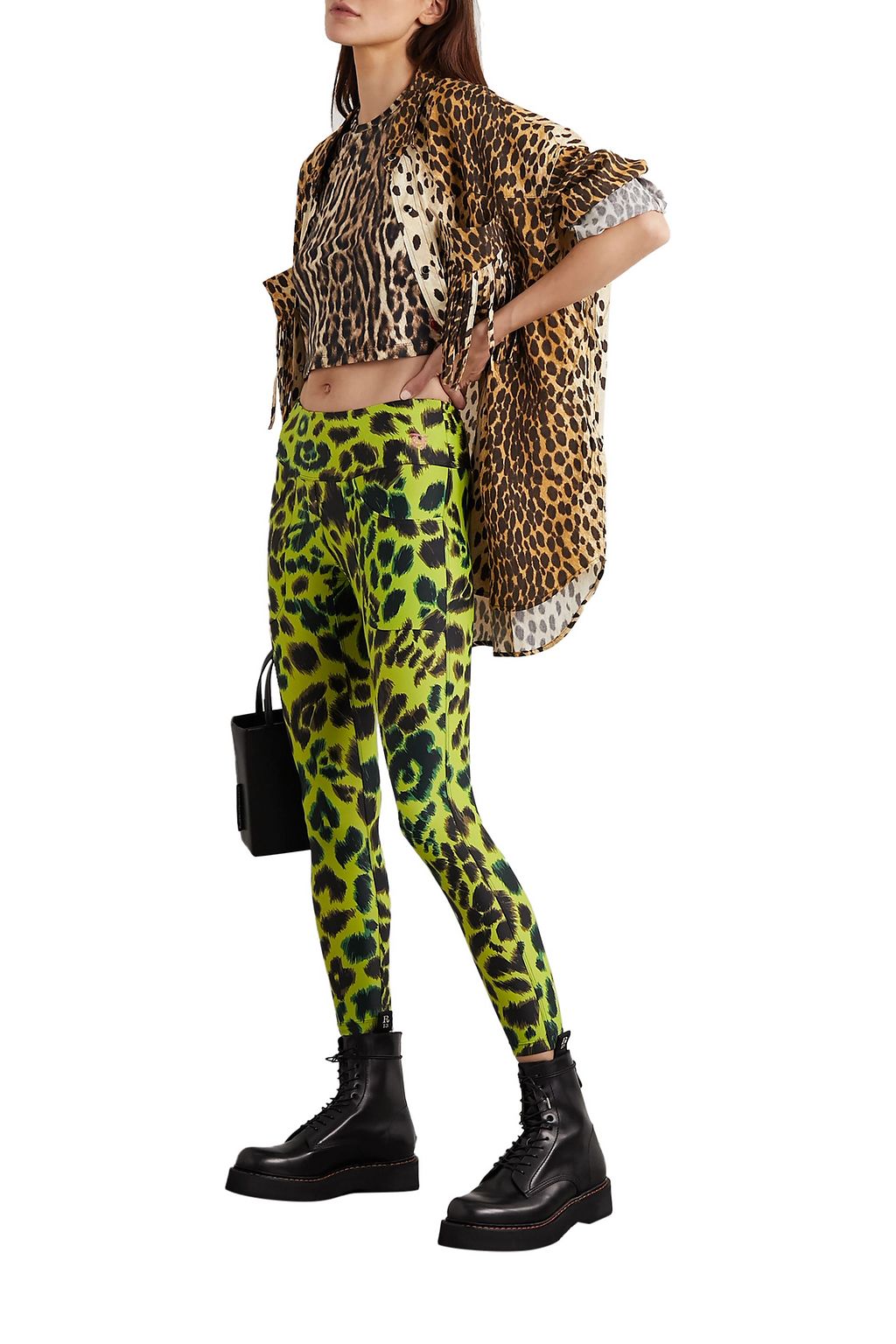 TWIN FANTASY Leopard-print stretch leggings