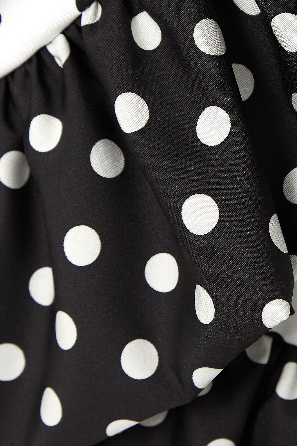 RODARTE Ruffled polka-dot twill skirt